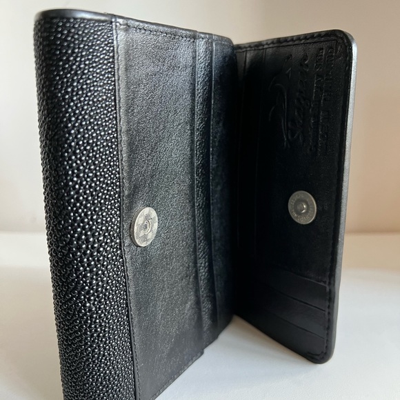 Mens/women’s authentic black white stingray wallet billfold bag new - Picture 8 of 11